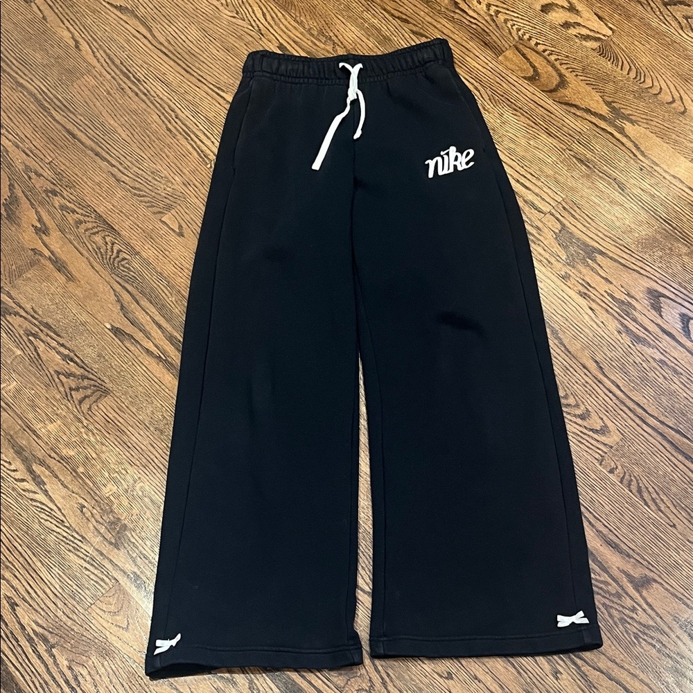 Womens Viral Nike Bow Wide Leg Sweatpants